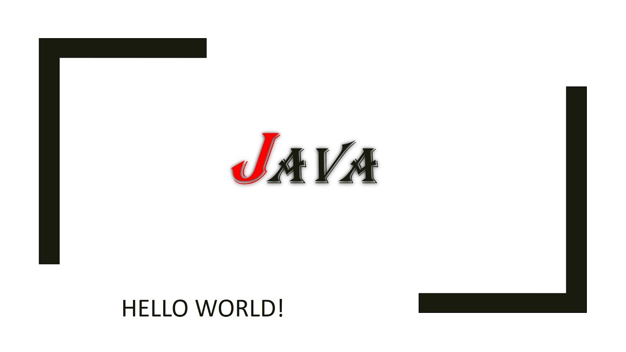 Java: Hello World - YouTube