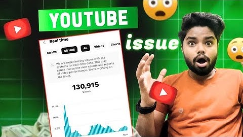 We are experiencing issues with the systems for realtime data | YouTube studio 0 views problem