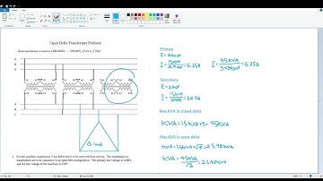 Open Delta Connected Transformer Calculations