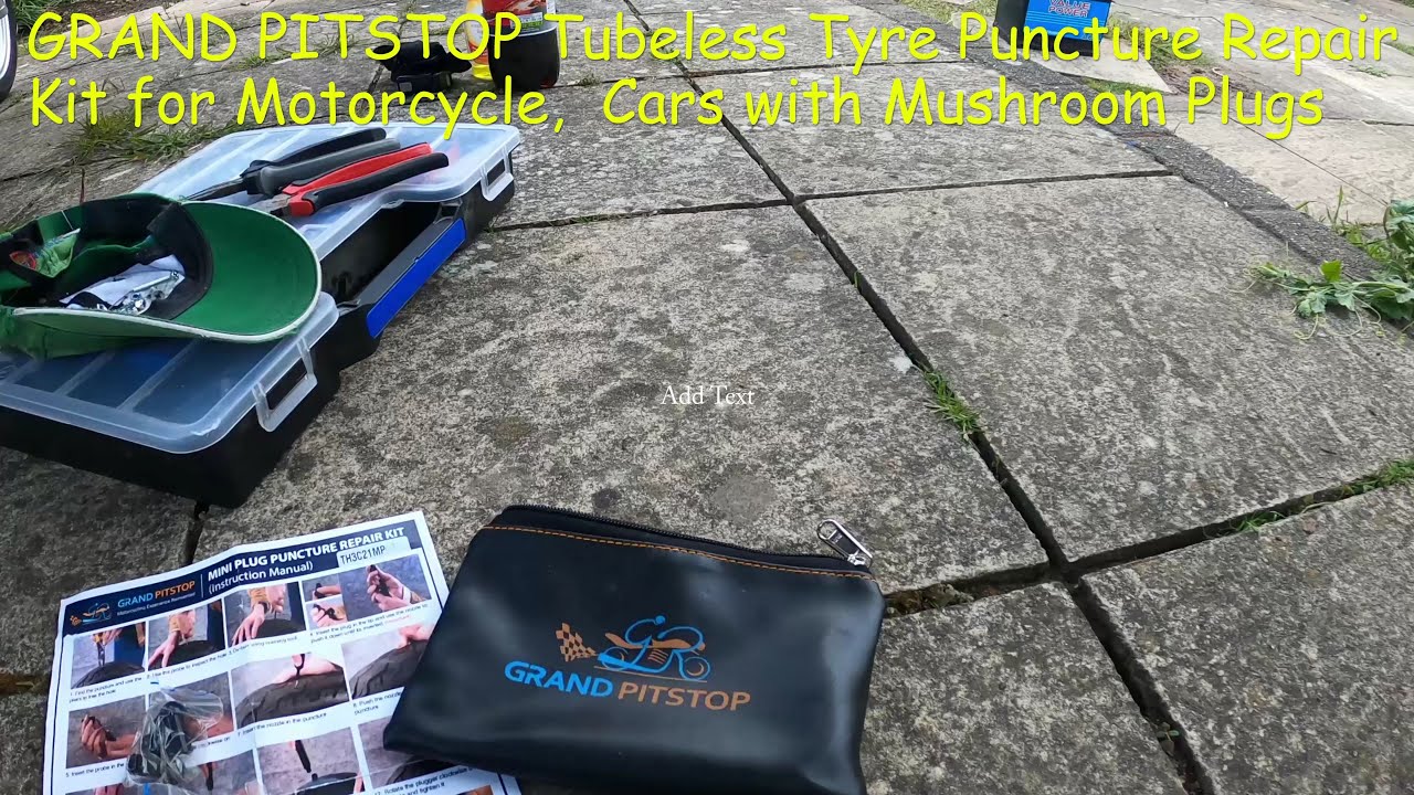 Cheap Easy Repair Tutorial GRAND PITSTOP Tubeless Tyre Puncture Kit for  Motorcycle and Cars. 