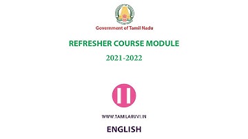 11th English | Refresher Course Module | Answer Key | All Worksheets