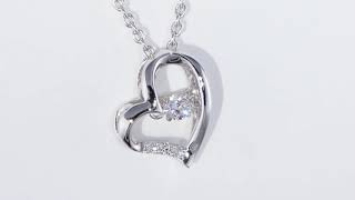 ダンシングストーン ネックレス ハート 馬蹄 キューブ