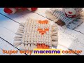 DIY easy macrame heart coaster | Easy coaster with a heart | Macrame tip to shorten the strings