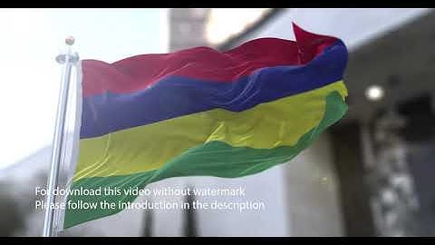 Mauritius flag with 3d effect blowing in the wind 3D Flag V2 long