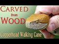 Carving a Wooden Copperhead Walking Cane