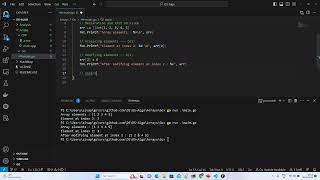 Arrays Concepts - Hands-on - Access, Modify, Insert, and Delete  Operations using Go or Golang