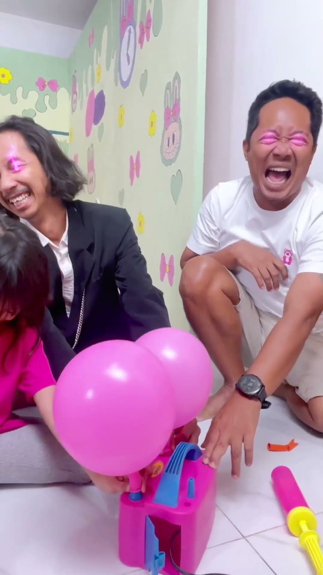 LEIKA DI CHALLENGE AYAH LETUSIN BALON PART 1 #leika #shorts
