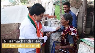 On the campaign trail: BJP’s N. Ramachandra Rao hopes to win Malkajgiri this time