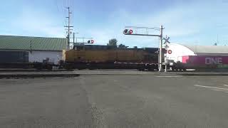 UP 8565 Northbound passing Center Street Chehalis, WA