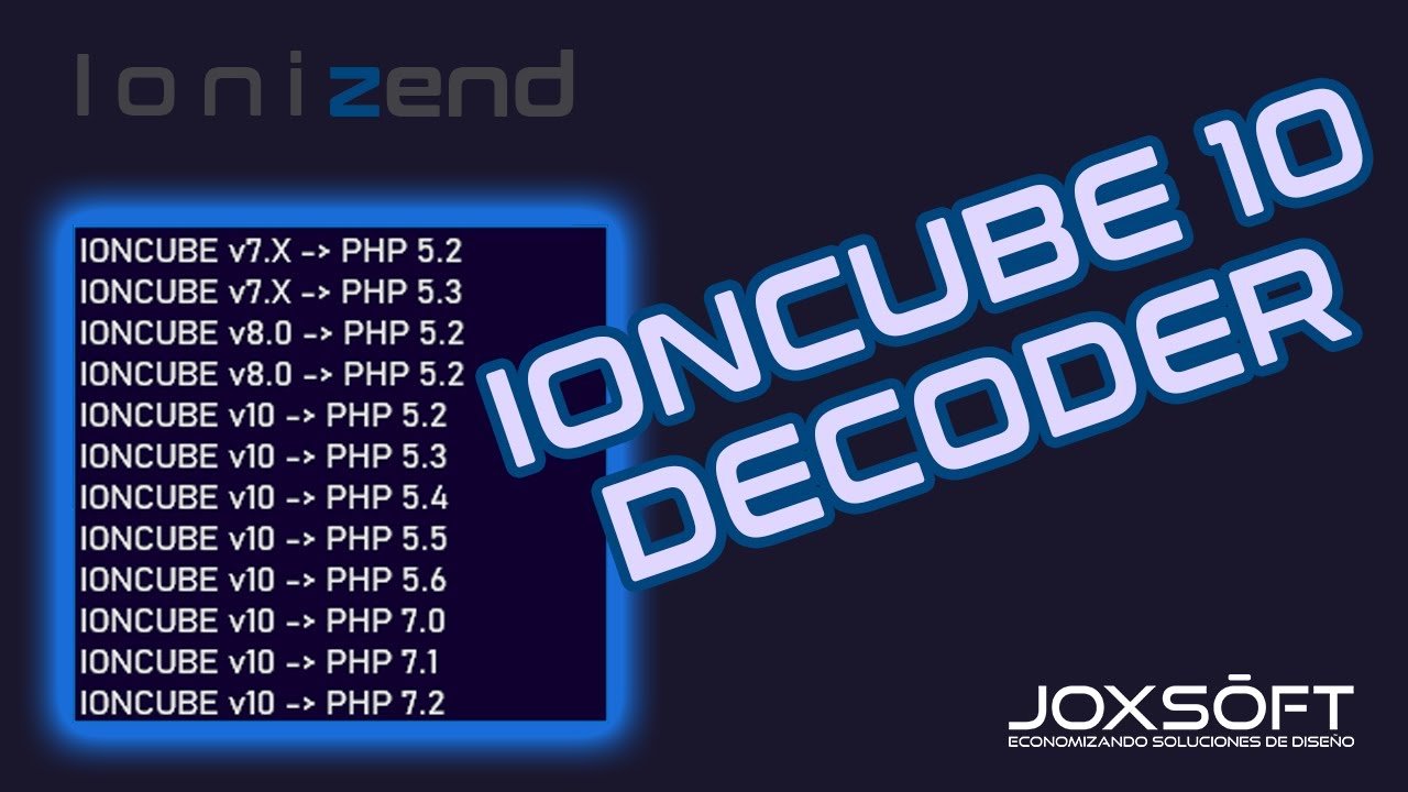  I O N I ZEND   IonCube 10  Decoder Software Tool