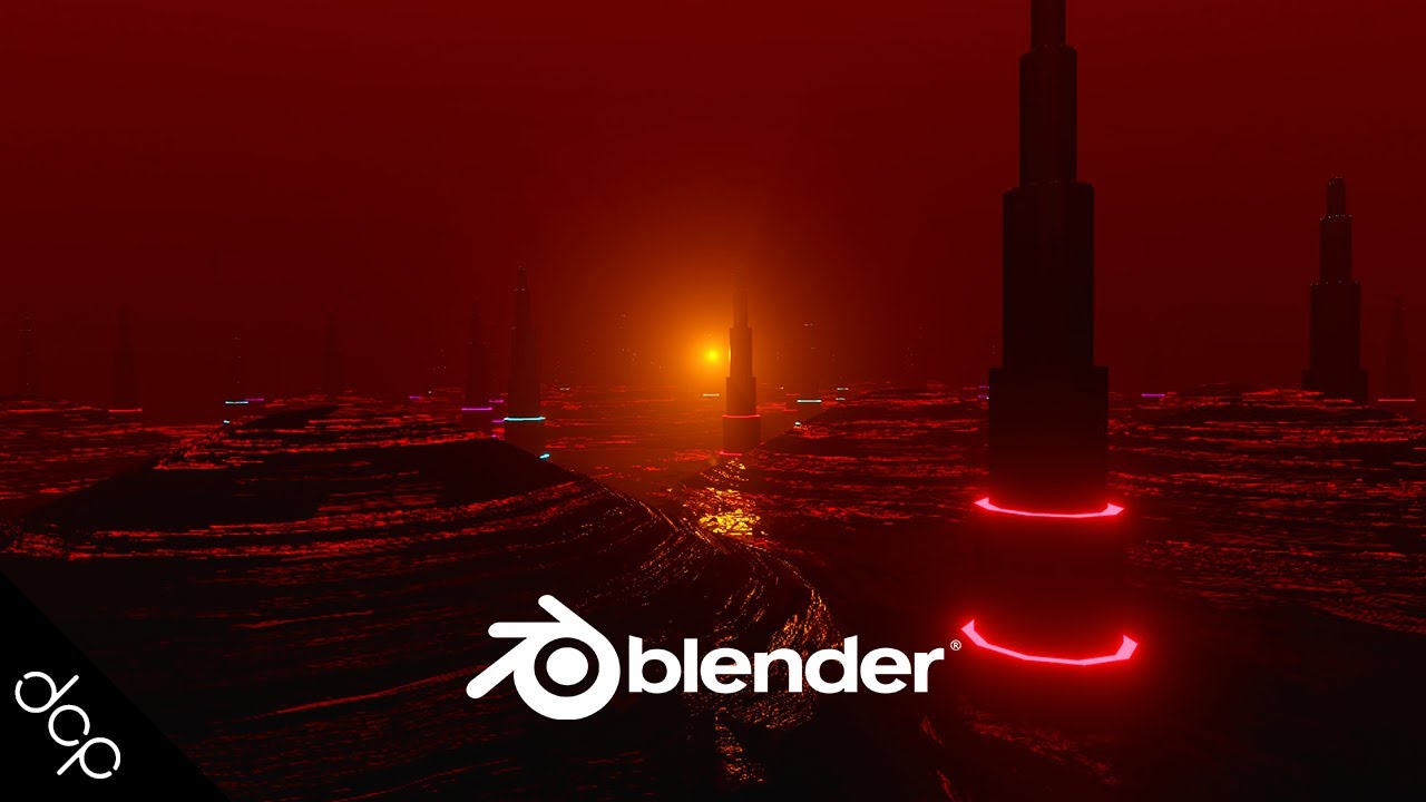 Blender Sci Fi City Landscape - Blender 2.8 Animation Tutorial - YouTube
