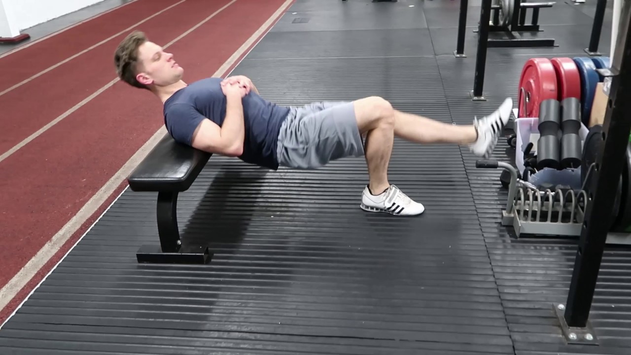 Single Leg Glute Bridge Off Bench YouTube