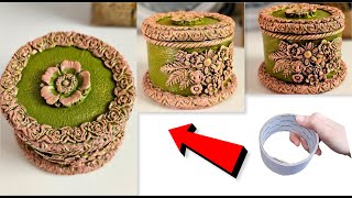 Little jewelry box from empty tape roll/Very easy to make by Kitty Ideas 15,136 views 1 month ago 4 minutes, 52 seconds