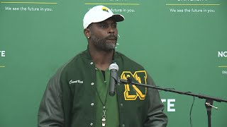 New NSU football coach Michael Vick addresses media