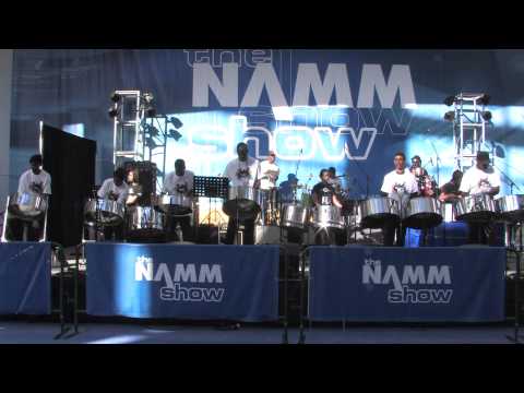 Pan In A-Minor - Long Beach Steel Drum School Preforming at The NAMM Convention