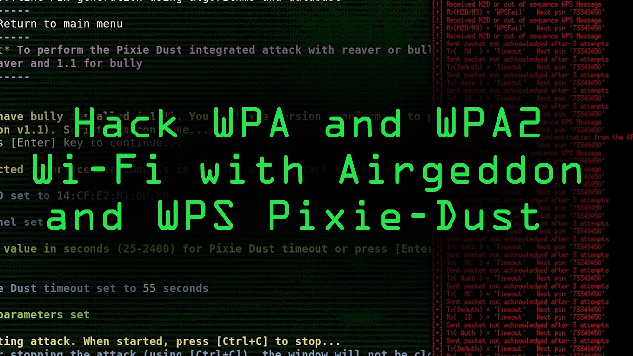 Hack Wpa Wpa2 Wi Fi Passwords With A Pixie Dust Attack Using Airgeddon Tutorial Youtube