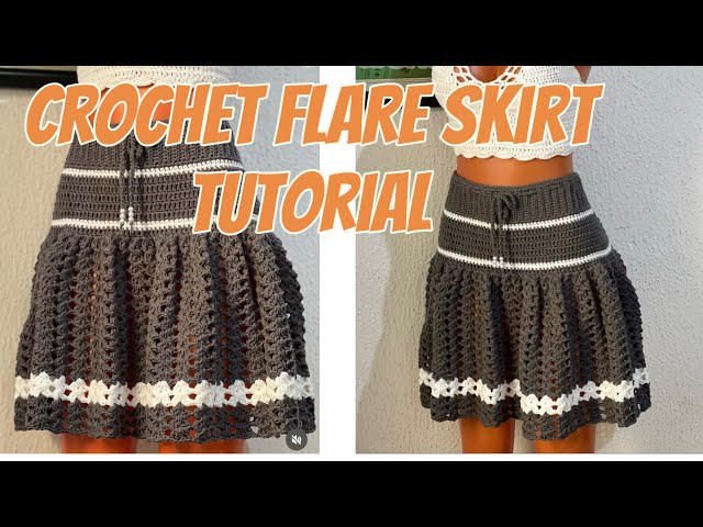 How to Crochet a Flare Skirt - YouTube