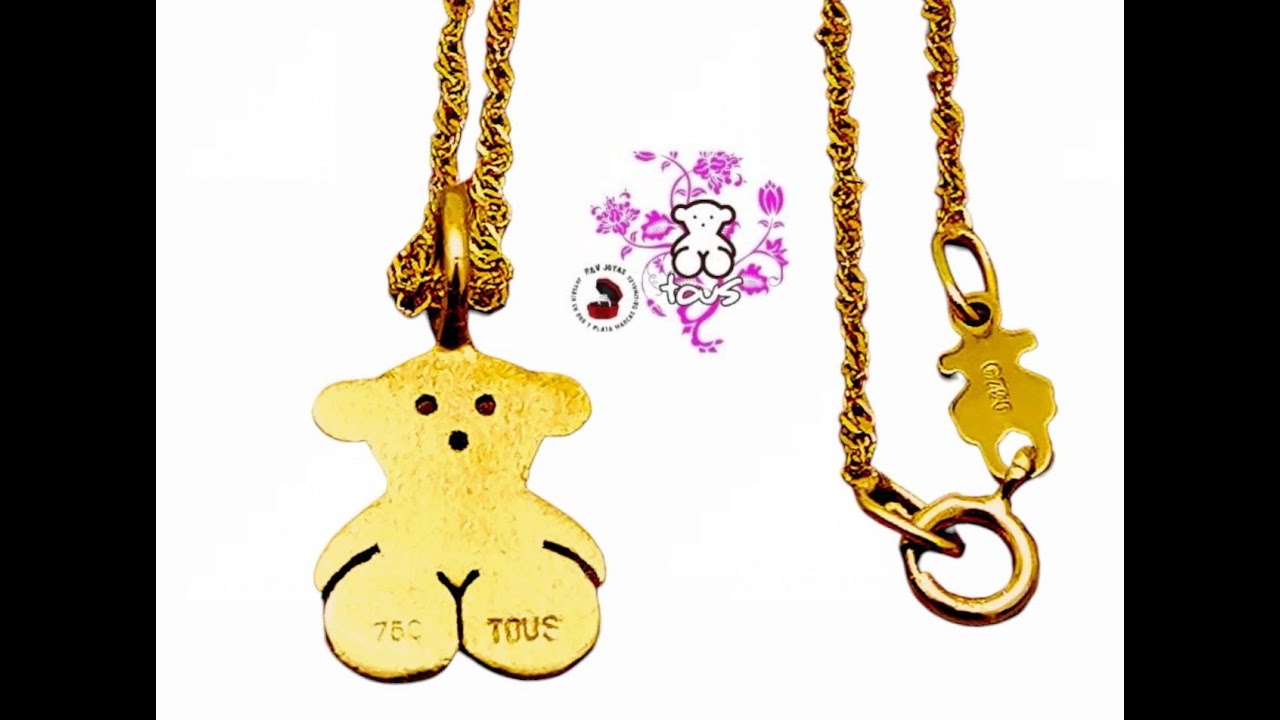Gargantilla TOUS Edición Oso 1 cm Oro 18k Reaza 1. 5 cm Cadena de 45 cm ACEROJOYASMEX y RyV Joyas