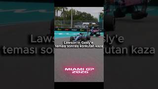‘’GASLY TAKLA ATTI!😱 Lawson ile temas sonrası korkunç kaza’’ #f1 #formula1 #shorts