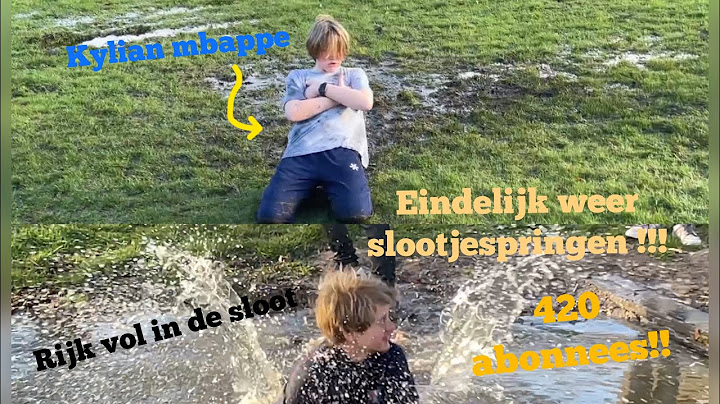 Eindelijk weer slootjespringen!!!! We worden helemaal vies!!