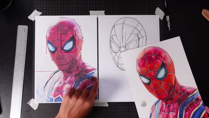 HOW TO DRAW THE MAN SPIDER STYLE HQ - MOVIE AWAY FROM HOME STEP BY
