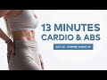 13 MIN PILATES CARDIO &amp; ABS || Low Impact Workout - Day 25 Summer Shape Up