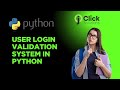 Python User Login Validation System