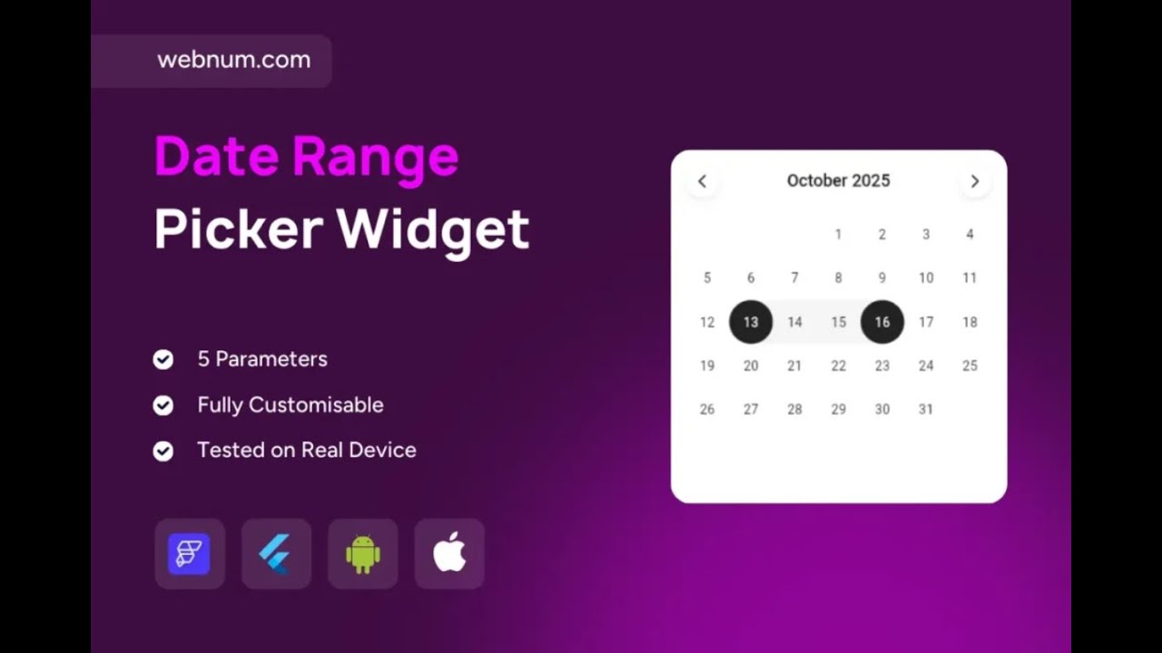 FlutterFlow Date Range Picker 📆 Start/End Date Selector 📅 