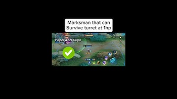 Can These MARKSMAN Survived The Turret At 1HP?? #mobilelegends #shorts