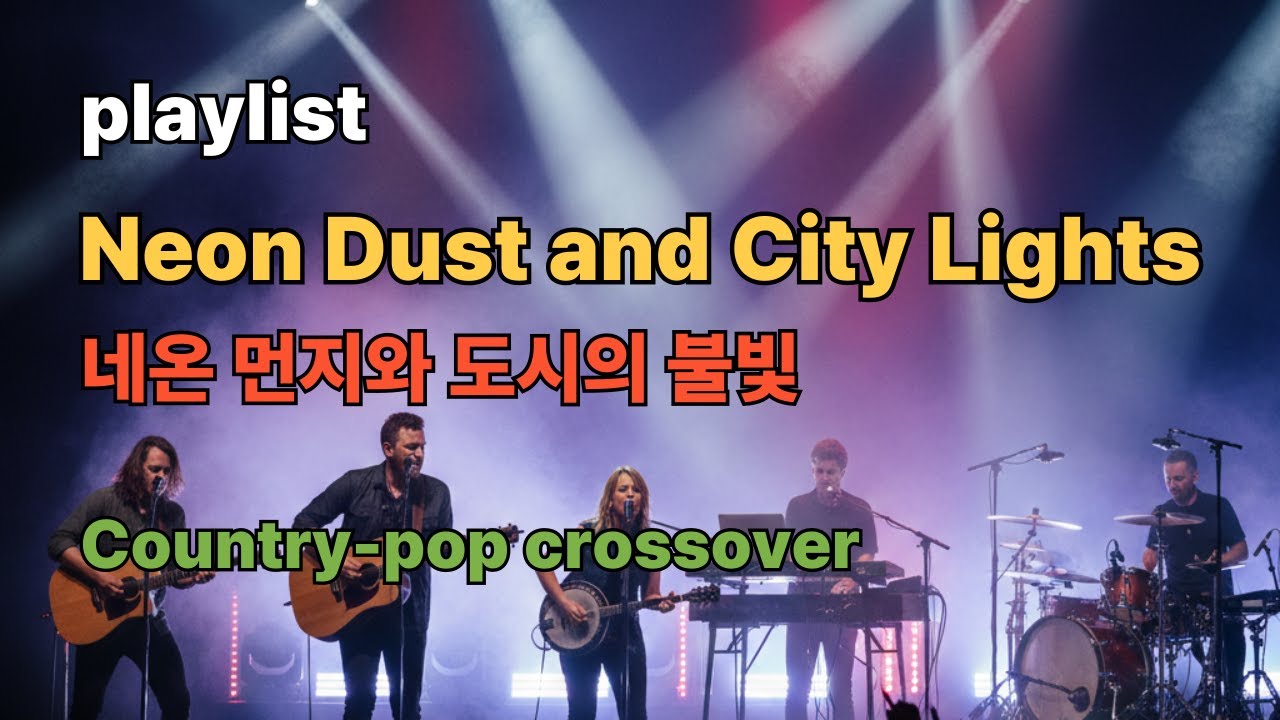 🎵 Country-pop crossover🎵"Neon Dust and City Lights""네온 먼지와 도시의 불빛" 🎵어쿠스틱/스틸 기타와 808 베이스, 신디사이저의 조화🎵