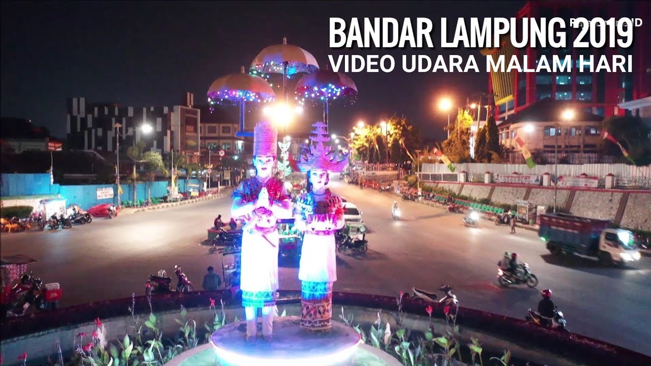 Video Udara Malam Hari Kota Bandar Lampung 2022 YouTube