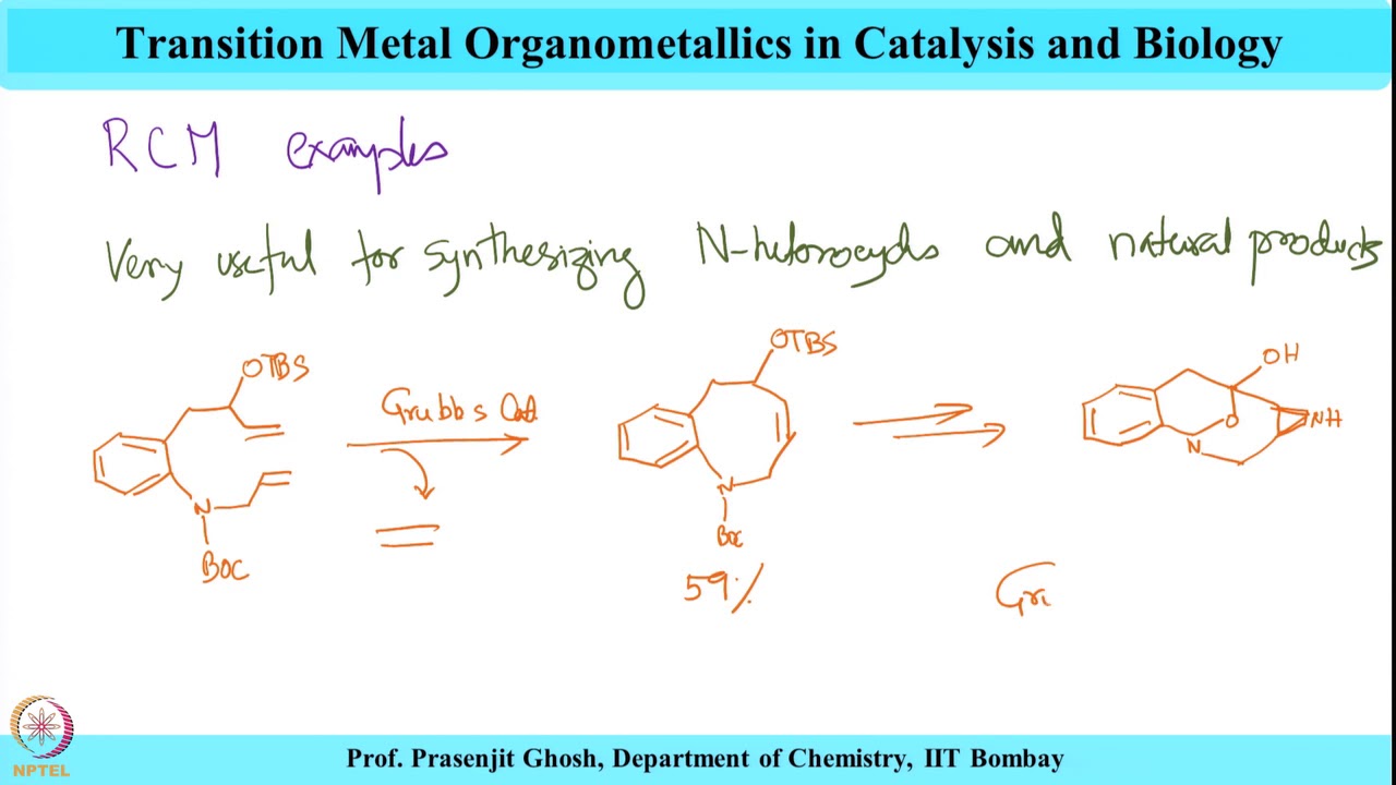 Week 5-Lecture 25 : Ring Closing Metathesis (Part-1)