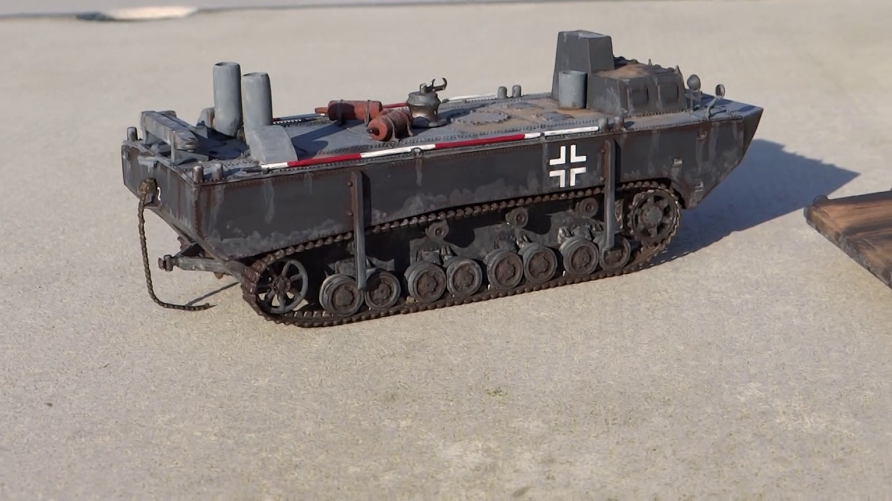 DRAGON 1/72 PANZERFÄHRE FÄHRENDECK mit GEPANZERTE LANDWASSERSCHLEPPER PROTOTYPE Nr.II