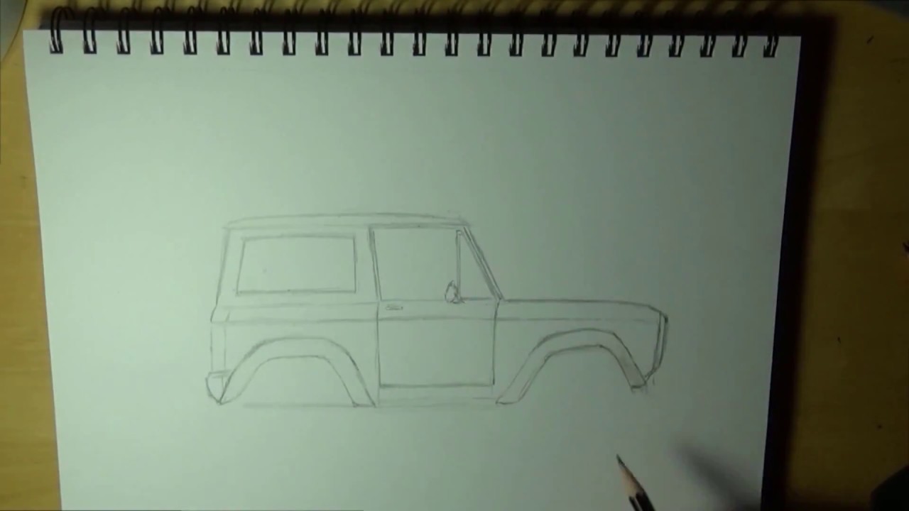 photo Old Ford Bronco Drawings ford bronco drawing classic youtube