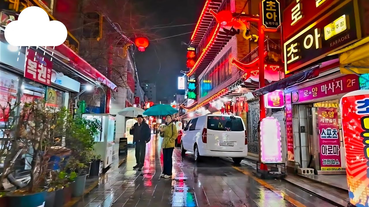 부산 초량동~중앙동 밤 비 산책 [4K] Busan, Korea Walking Tours TV🚶‍♂️