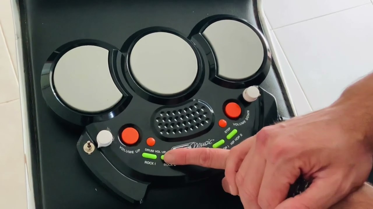 Circuit bent drum machine toy