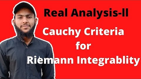 Cauchy Criteria for Riemann Integral in Urdu Hindi