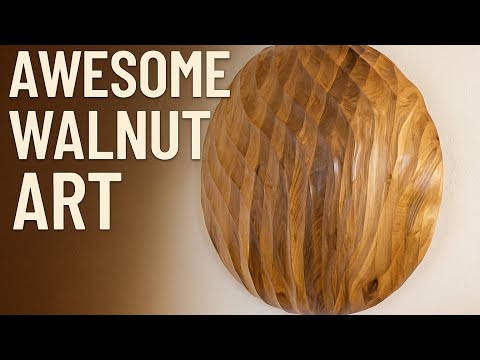 Round Walnut Cabinet Carving Wood