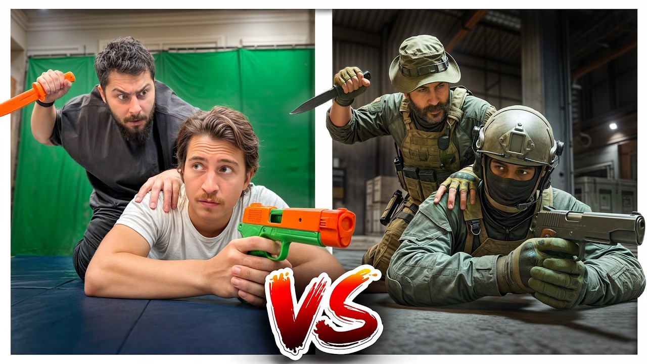 Trying Call of Duty Takedowns in Real Life