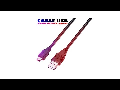 Video de Cable Mini USB carga y sincronizacion 1.8 M Negro