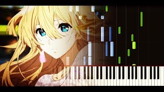 Video thumbnail of "Violet Evergarden ED - Michishirube [Piano Tutorial + SHEETS] // Synthesia"