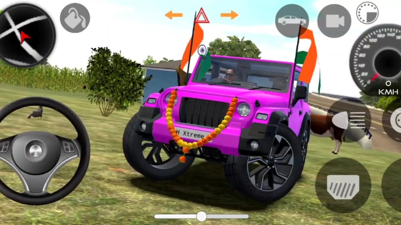 Modified Mahindra Thar 😈 pink Thar (gadi wala game) adventure game