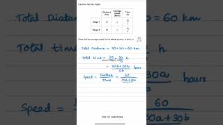 Finding Average Speed : Speed, Distance and Time #gcsemaths #averagespeed  #speed #distance#time