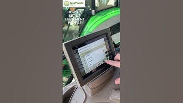 How To Set Up an Equipment Profile On a John Deere Display | Precision Ag | Cornthwaite Group