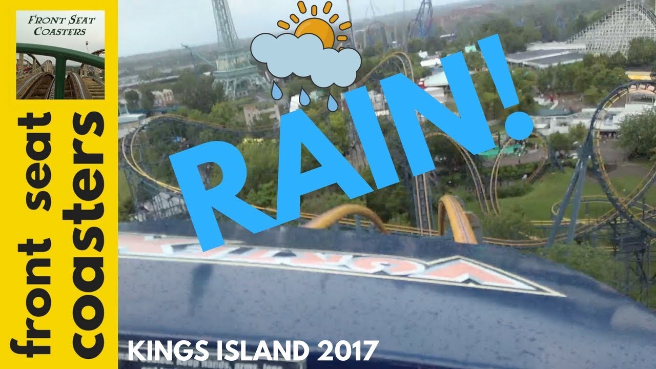 Vortex IN THE RAIN! POV HD Kings Island 2017 Roller Coaster Front Seat