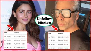 Breaking : Alia Bhatt, Karan Johar LOSE Followers on Instagram and Twitter | Bollywood Nepotism