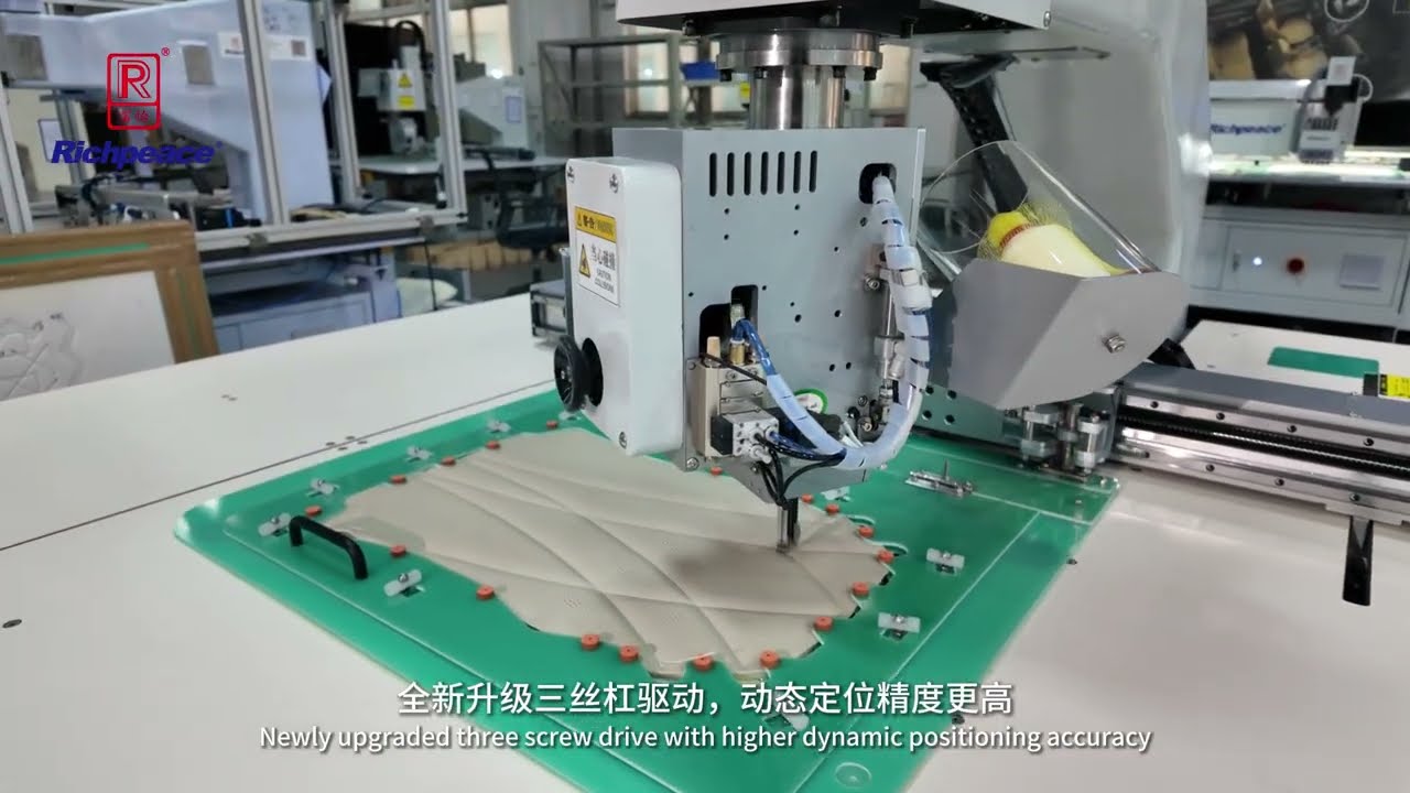 Richpeace fully automatic leather sewing machine with rotary head