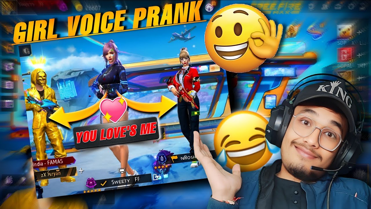 GIRL VOICE PRANK FREE FIRE |"लड़का पागल हो गया " | DREAMER LIVE | - YouTube