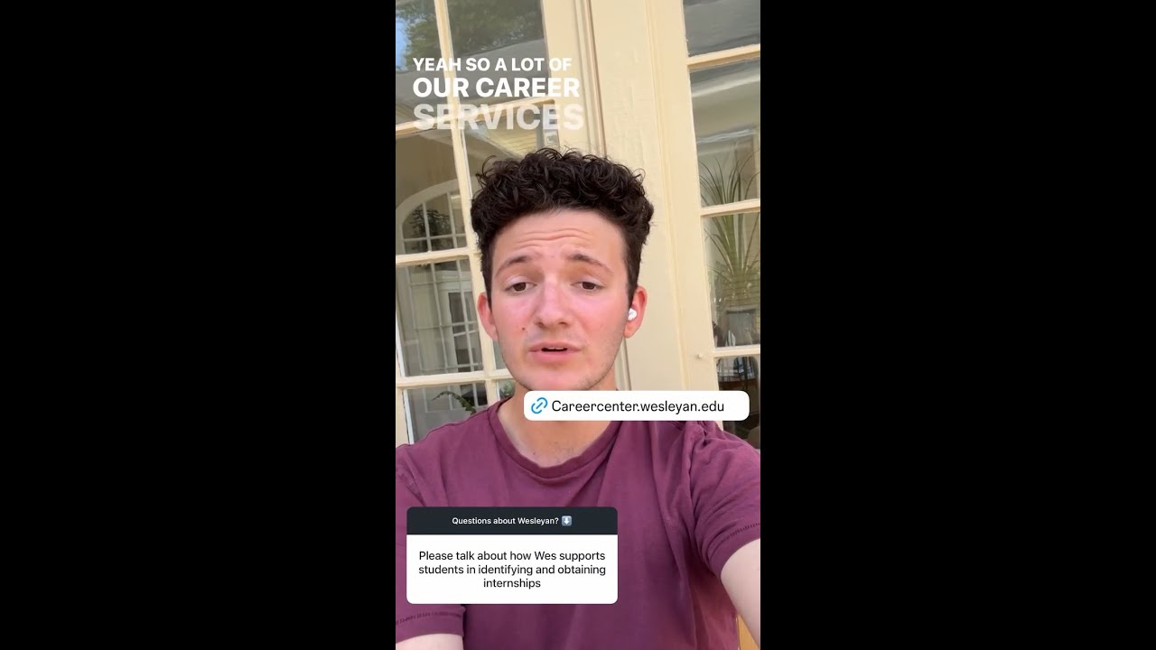 How Wesleyan University students use the Gordon Career Center to help find internships