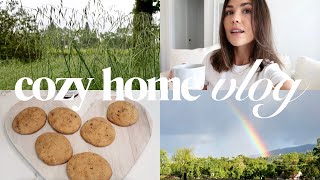 a cozy weekend at home | baking scones, organizing the kitchen, new books & catching up